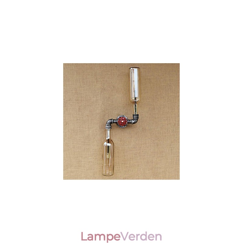 Rustik Lodge Messing Funktion til Ambient Light Wall Sconces Wall Light Amber