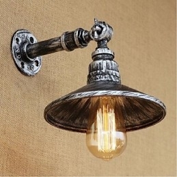 Industrial Style Nordic Water Pipe Væglampe Væglampe Sølv