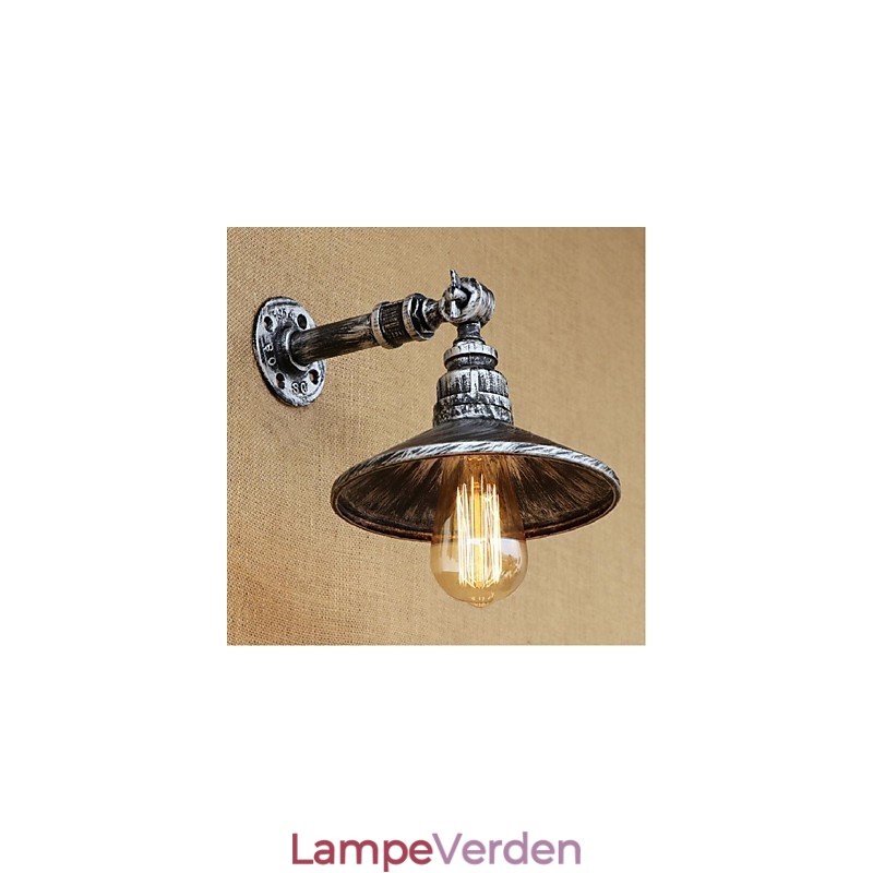 Industrial Style Nordic Water Pipe Væglampe Væglampe Sølv