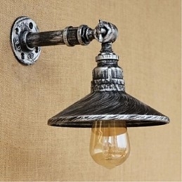 Industrial Style Nordic Water Pipe Væglampe Væglampe Sølv