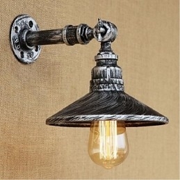 Industrial Style Nordic Water Pipe Væglampe Væglampe Sølv