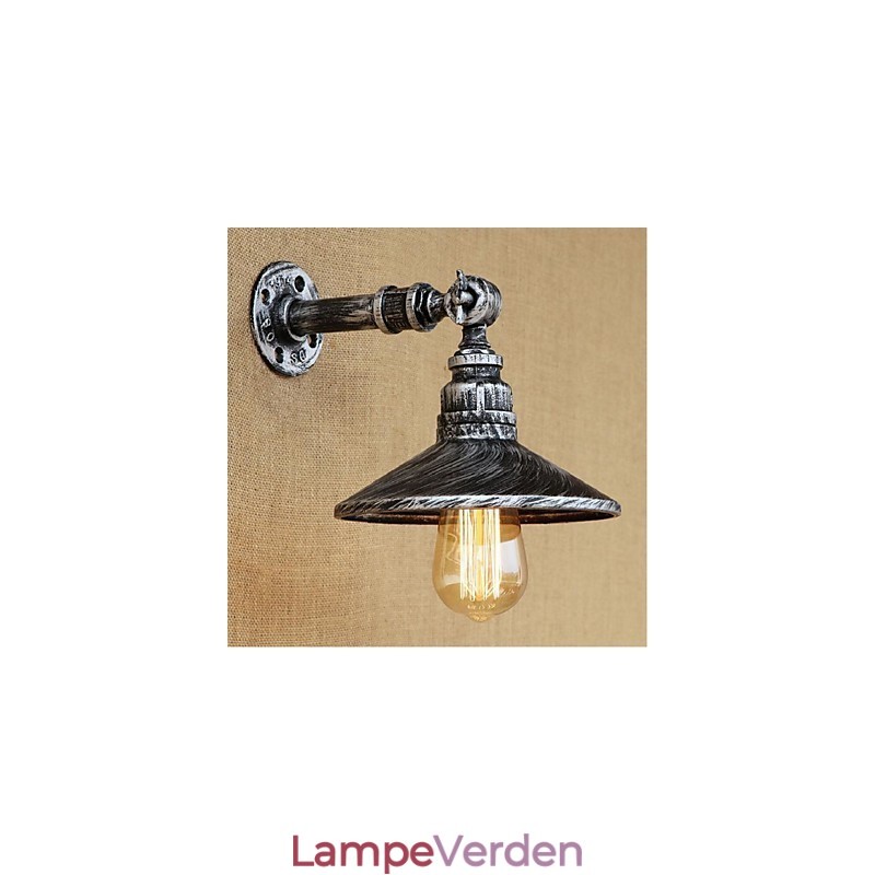Industrial Style Nordic Water Pipe Væglampe Væglampe Sølv