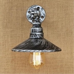 Industrial Style Nordic Water Pipe Væglampe Væglampe Sølv