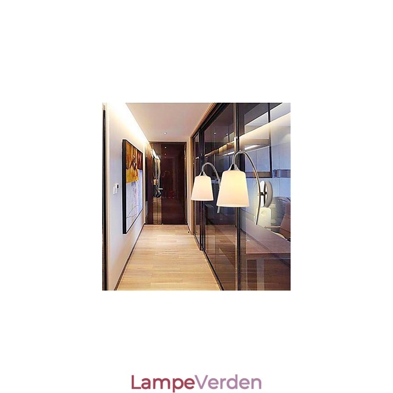 Moderne Minimalistisk Glas Sengegang Hotelværelse Væglampe