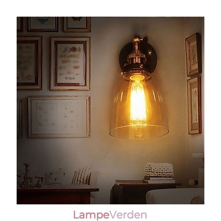 Industriel Edison Simplicity Glasvæglampe Metalbundkappe Spisestue Studieværelse Kontorgang Vægmonteringslys Industriel Edison Simplicity Glasvæglampe Metalbundkappe Spisestue Studieværelse Kontorgang Vægmonteringslys