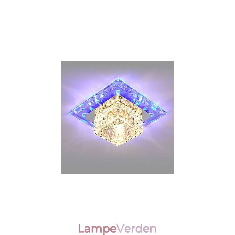 Mini Krystal Loftslampe Spotlight 3W Kreativ Lamperør Lys Farverig Farve Firkantet Kuppellys