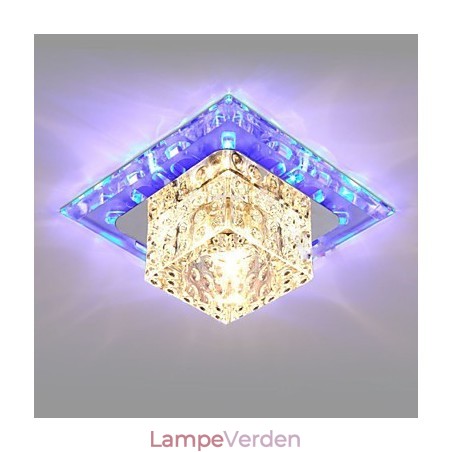 Mini Krystal Loftslampe Spotlight 3W Kreativ Lamperør Lys Farverig Farve Firkantet Kuppellys Mini Krystal Loftslampe Spotlight 3W Kreativ Lamperør Lys Farverig Farve Firkantet Kuppellys
