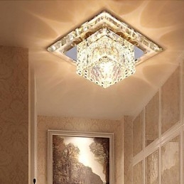 Mini Krystal Loftslampe Spotlight 3W Kreativ Lamperør Lys Farverig Farve Firkantet Kuppellys