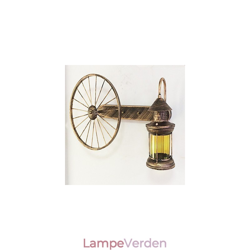 Rustik Lodge Maleri funktion til Mini Style Uplight Væglamper Væglampe