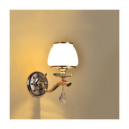 Moderne moderne galvaniseret funktion til Crystal Ambient Light Wall Sconces Wall Light