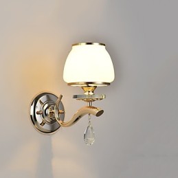 Moderne moderne galvaniseret funktion til Crystal Ambient Light Wall Sconces Wall Light
