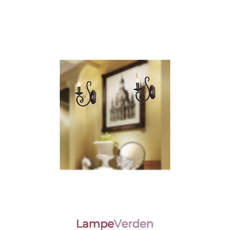 Mini Retro Væglampe Gang Metal Stearinlys Form Væglampe Belysning