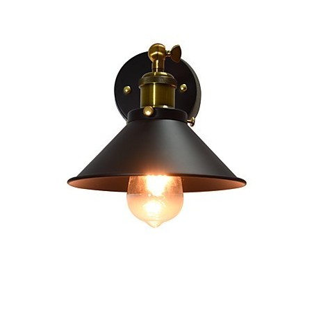 Mal Enkeltvæg Jern Væglampe Stum Sort Lyssværd Lampe På Væg