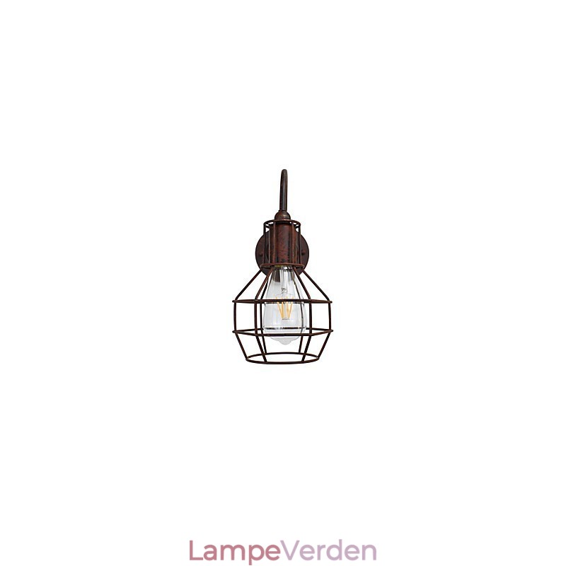 Væglampe Væglamper Væg Rustfarvet Retro Væglampe