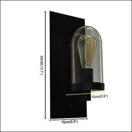 Malet stål Væglampe Stum Sort Amerikansk Kaffe Dekoration Retro Væglampe Lyssværd Lampe På Væg