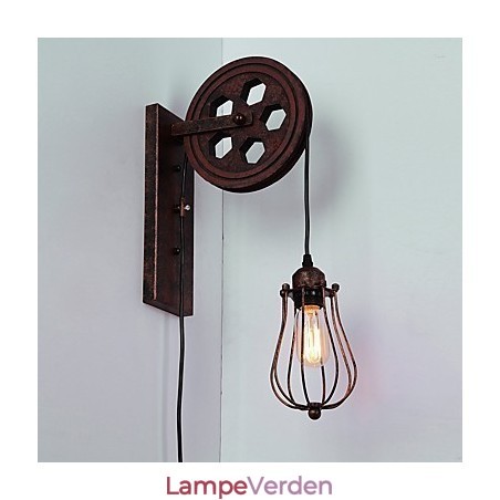 Industriel Retro Iron Væglampe Creative Personality Lift Pulley Væglampe Industriel Retro Iron Væglampe Creative Personality Lift Pulley Væglampe