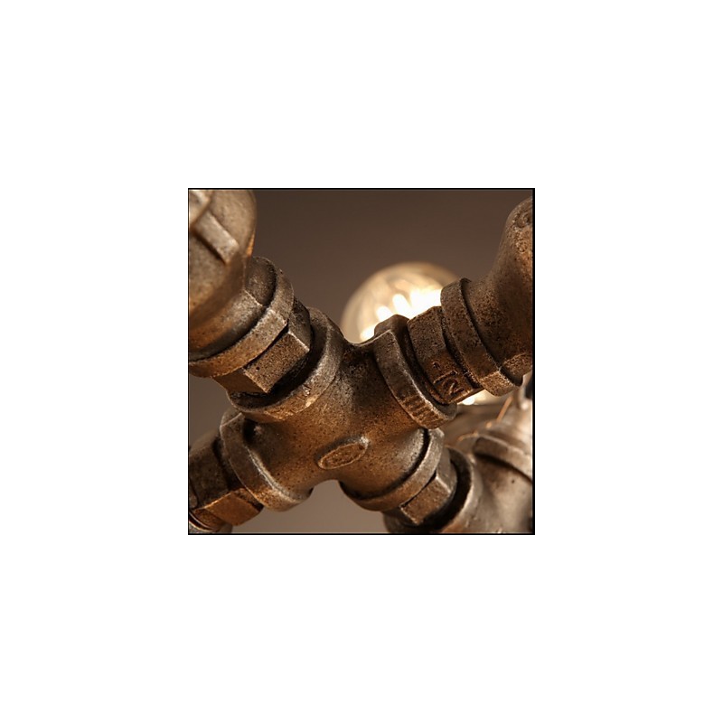 Amerikansk industri vandrør Retro stil Wind 7 Light Pendant lysekrone