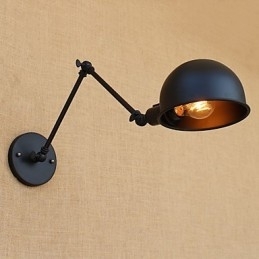 Enkel Country Retro Painting Funktion til Mini Style Swing Arm Øjenbeskyttelse Downlight Swing Arm Lights