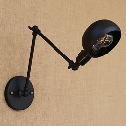 Enkel Country Retro Painting Funktion til Mini Style Swing Arm Øjenbeskyttelse Downlight Swing Arm Lights