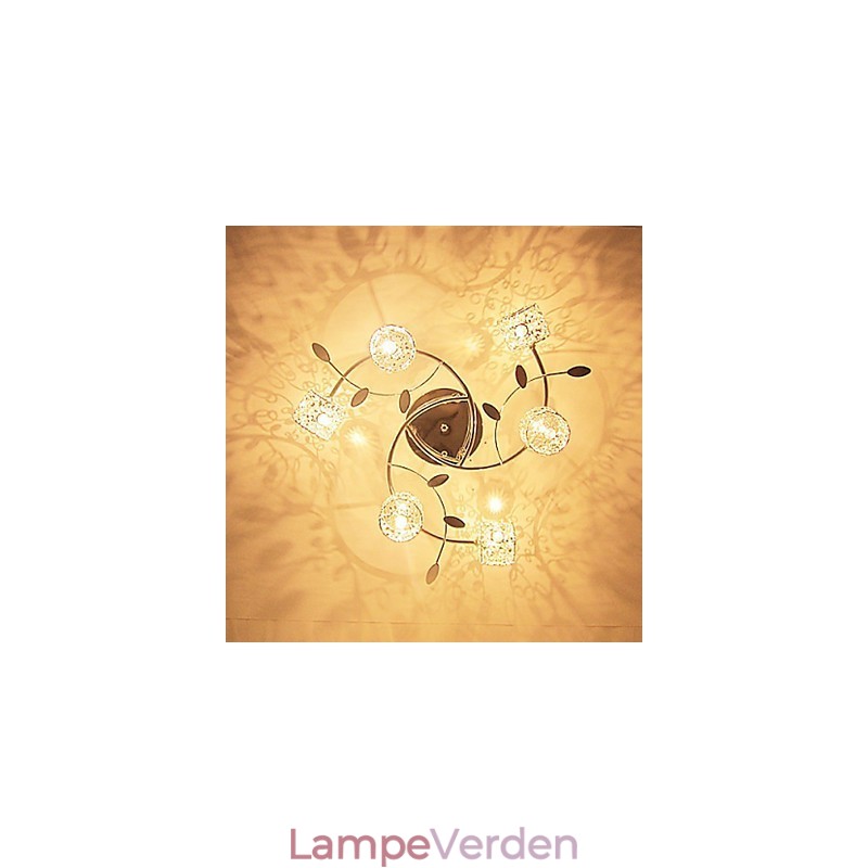 Moderne moderne krystal galvaniseret flush Mount