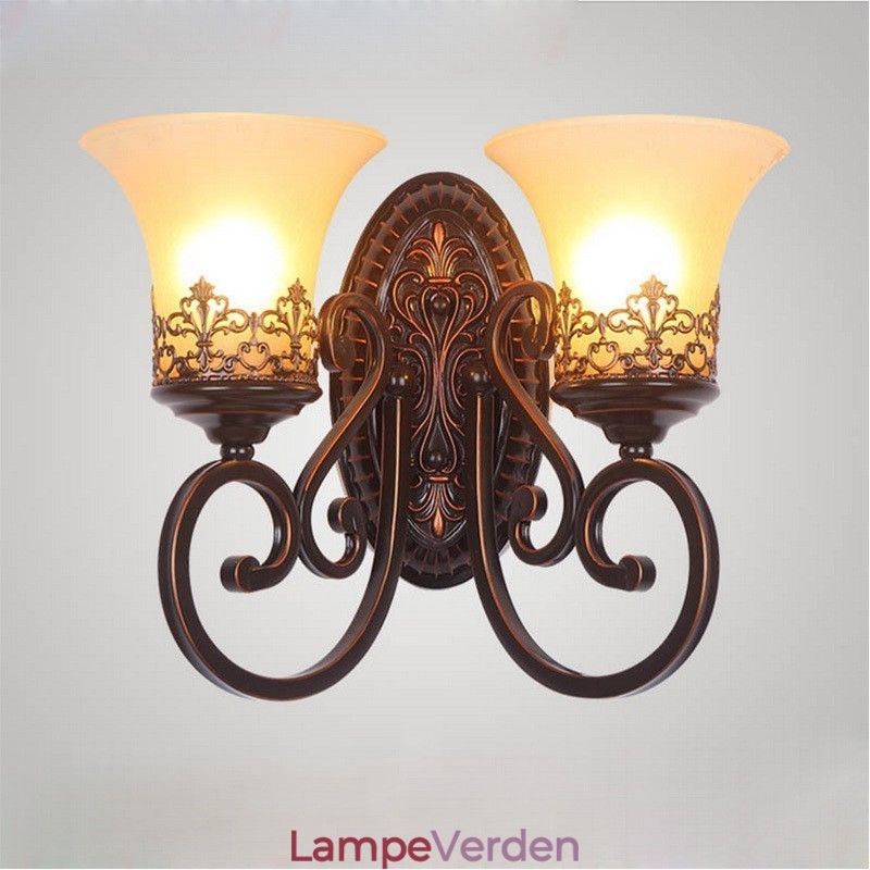 Rustik Lodge Stue Spisestue Sengeværelse Metal Indendørs Væglamper