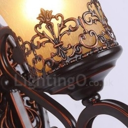 Rustik Lodge Stue Spisestue Sengeværelse Metal Indendørs Væglamper