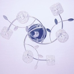 Moderne moderne krystal galvaniseret flush Mount