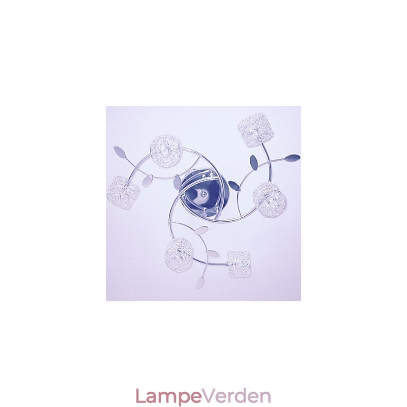 Moderne moderne krystal galvaniseret flush Mount