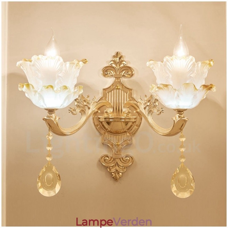 2 Lys Traditionel Klassisk Stue Spisestue Sengeværelse Metal Indendørs Væglamper