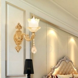 Enkelt Lys Traditionel Klassisk Stue Spisestue Sengeværelse Metal Luksus Indendørs Væglamper