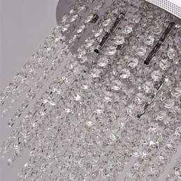 Moderne moderne krystal mini stil galvaniseret metal Flush Mount