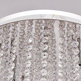 Moderne moderne krystal mini stil galvaniseret metal Flush Mount