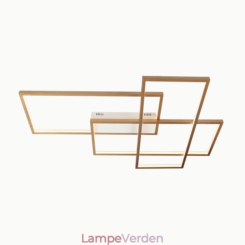 Moderne moderne aluminiumsmaleri Loftslampe Flush Mount Væglampe med Remote Dimmer til Stue Sengeværelse