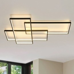 Moderne moderne aluminiumsmaleri Loftslampe Flush Mount Væglampe med Remote Dimmer til Stue Sengeværelse