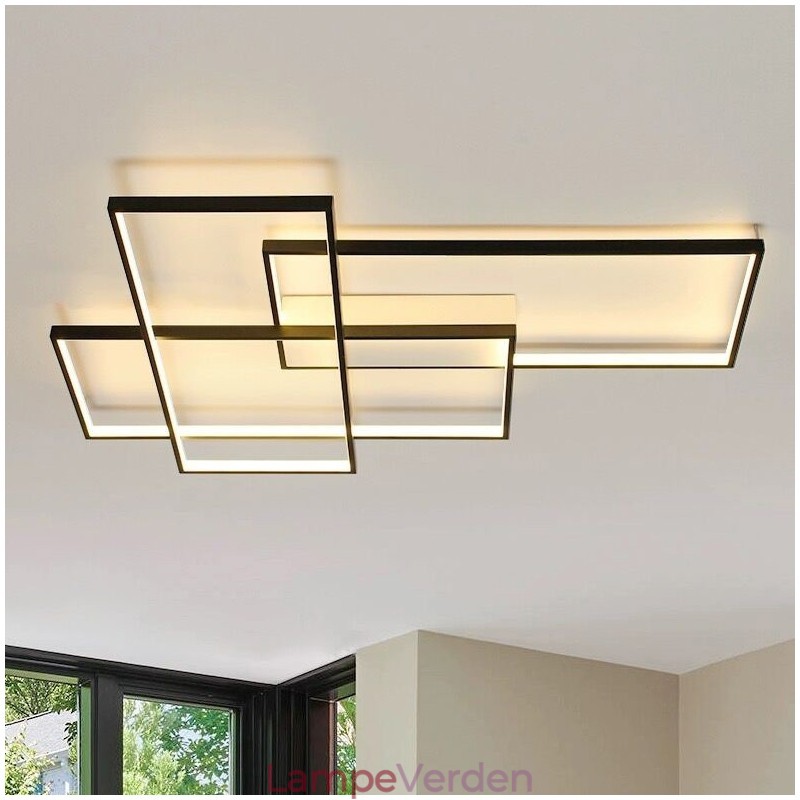Moderne moderne aluminiumsmaleri Loftslampe Flush Mount Væglampe med Remote Dimmer til Stue Sengeværelse