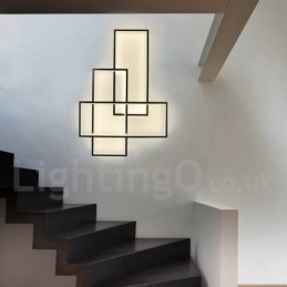 Moderne moderne aluminiumsmaleri Loftslampe Flush Mount Væglampe med Remote Dimmer til Stue Sengeværelse