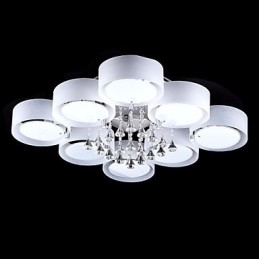 Moderne moderne Chrome Metal Flush Mount