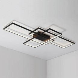 Moderne moderne aluminiumsmaleri Loftslampe Flush Mount Væglampe med Remote Dimmer til stuen Sengeværelse Kan også bruges som væglampe