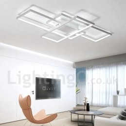 Moderne moderne aluminiumsmaleri Loftslampe Flush Mount Væglampe med Remote Dimmer til stuen Sengeværelse Kan også bruges som væglampe