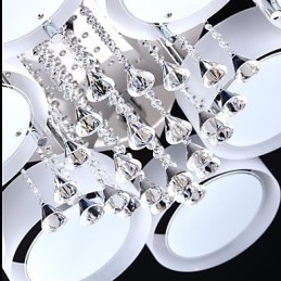 Moderne moderne Chrome Metal Flush Mount