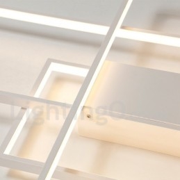 Moderne moderne aluminiumsmaleri Loftslampe Flush Mount Væglampe med Remote Dimmer til stuen Sengeværelse Kan også bruges som væglampe