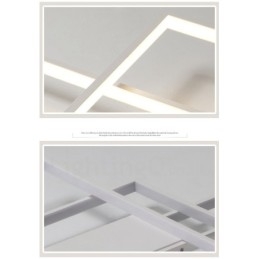 Moderne moderne aluminiumsmaleri Loftslampe Flush Mount Væglampe med Remote Dimmer til stuen Sengeværelse Kan også bruges som væglampe