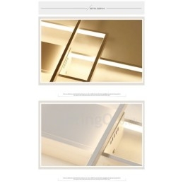 Moderne moderne aluminiumsmaleri Loftslampe Flush Mount Væglampe med Remote Dimmer til stuen Sengeværelse Kan også bruges som væglampe