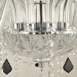 Moderne moderne lysekrone i krystalglas