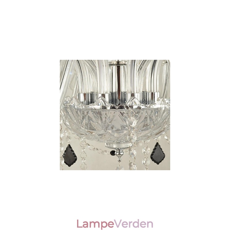 Moderne moderne lysekrone i krystalglas