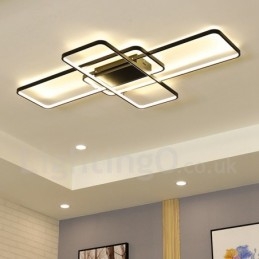 Moderne moderne aluminiumsmaleri Loftslampe Flush Mount Væglampe med Remote Dimmer til stuen Sengeværelse Kan også bruges som væglampe