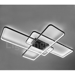 Moderne moderne aluminiumsmaleri Loftslampe Flush Mount Væglampe med Remote Dimmer til stuen Sengeværelse Kan også bruges som væglampe