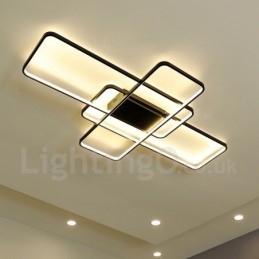 Moderne moderne aluminiumsmaleri Loftslampe Flush Mount Væglampe med Remote Dimmer til stuen Sengeværelse Kan også bruges som væglampe