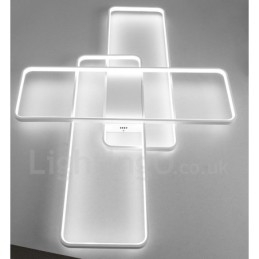 Moderne moderne aluminiumsmaleri Loftslampe Flush Mount Væglampe med Remote Dimmer til stuen Sengeværelse Kan også bruges som væglampe