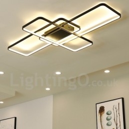 Moderne moderne aluminiumsmaleri Loftslampe Flush Mount Væglampe med Remote Dimmer til stuen Sengeværelse Kan også bruges som væglampe